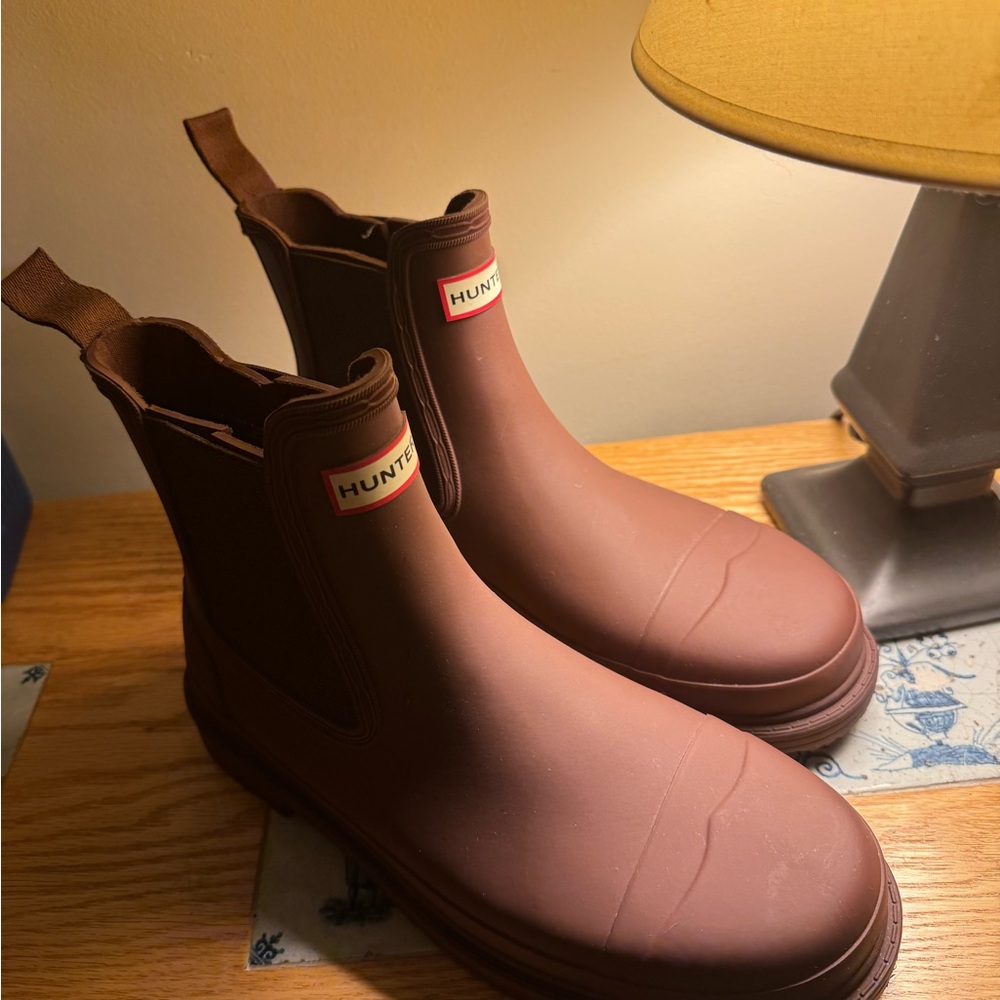 Hunter Mauve Ankle Rain Boots